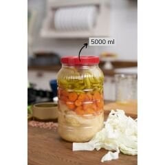 Sarkap 5000 ml Uzun Dilimli Pet Kavanoz Yeşil