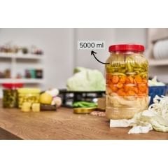 Sarkap 5000 ml Uzun Dilimli Pet Kavanoz Yeşil