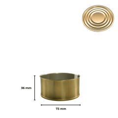 Sarkap 73x36 Kapaklı Konserve Kutusu Gold - NormalKapak