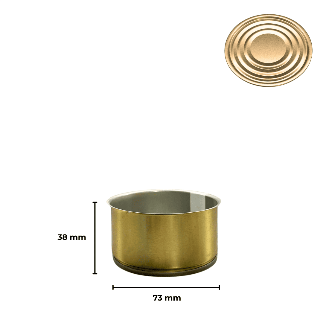 Sarkap 73x38 Kapaklı Konserve Kutusu Gold - NormalKapak