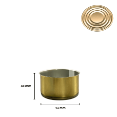 Sarkap 73x38 Kapaklı Konserve Kutusu Gold - NormalKapak