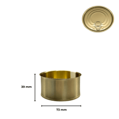 Sarkap 73x39 Kapaklı Konserve Kutusu Gold - EasyOpenKapak