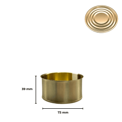 Sarkap 73x39 Kapaklı Konserve Kutusu Gold - NormalKapak