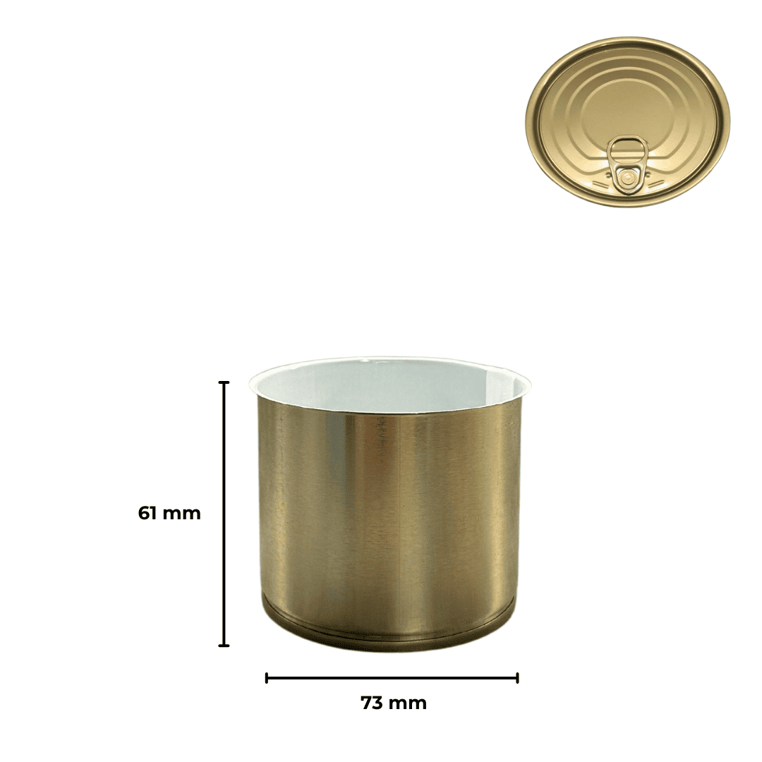 Sarkap 73x61 Kapaklı Konserve Kutusu Gold - NormalKapak