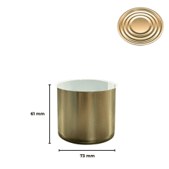 Sarkap 73x61 Pigment Laklı Kapaklı Konserve Kutusu Gold - NormalKapak