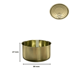Sarkap 99x47 Gold Laklı Kapaklı Konserve Kutusu Gold - EasyOpenKapak