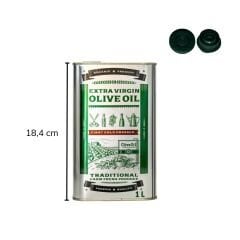 Sarkap Premium 1 L (1000 ml) Kapaklı Zeytinyağı Tenekesi Premium - PratikKapak - PratikKapak