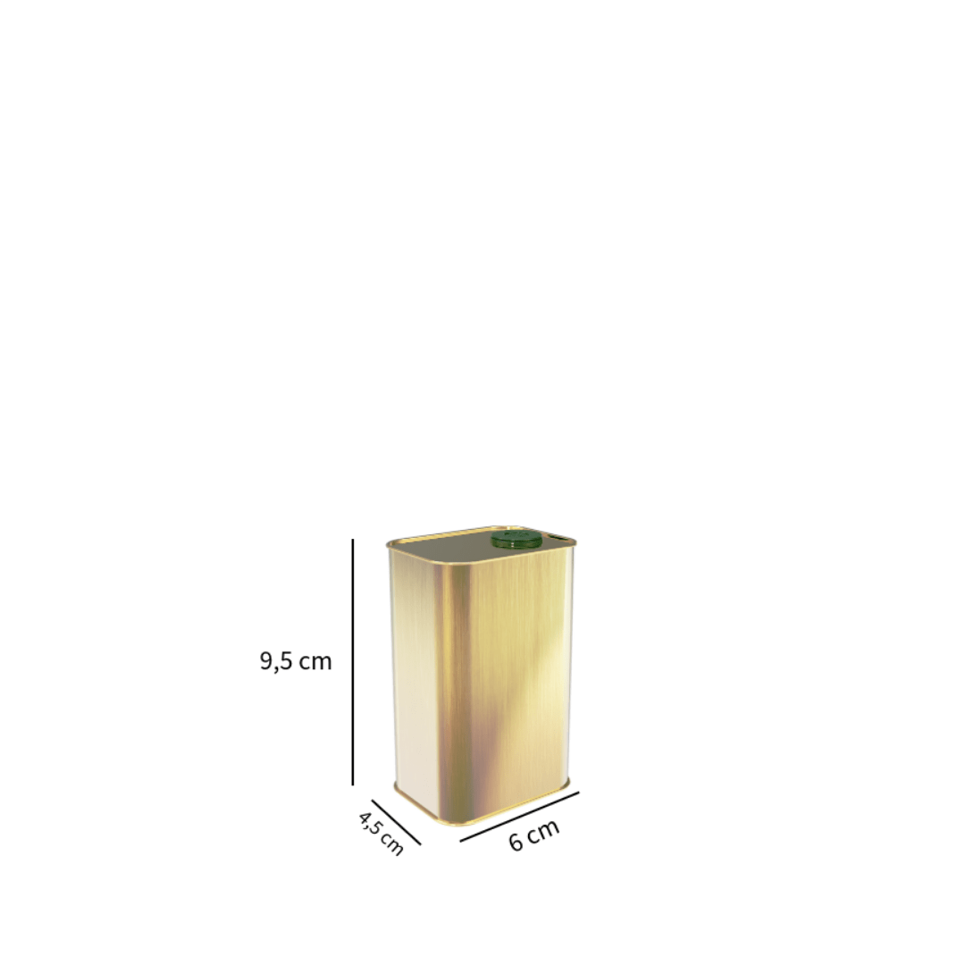 Sarkap 0,175 L (175 ml) Kapaklı Dekoratif Zeytinyağı Tenekesi Gold
