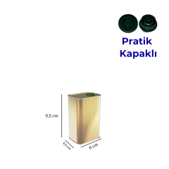 Sarkap 0,175 L (175 ml) Kapaklı Dekoratif Zeytinyağı Tenekesi Gold