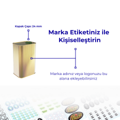 Sarkap 0,175 L (175 ml) Kapaklı Dekoratif Zeytinyağı Tenekesi Gold