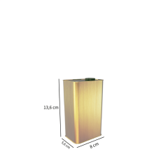 Sarkap 0,5 L (500 ml) Kapaklı Dekoratif Zeytinyağı Tenekesi Gold