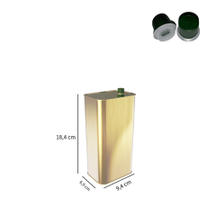 Sarkap 1 L (1000 ml) Kapaklı Zeytinyağı Tenekesi Gold - DobiKapaklı