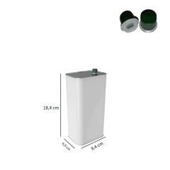 Sarkap 1 L (1000 ml) Kapaklı Zeytinyağı Tenekesi Beyaz - DobiKapaklı