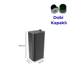 Sarkap 1 L (1000 ml) Kapaklı Zeytinyağı Tenekesi KoyuSiyah - DobiKapaklı
