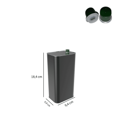 Sarkap 1 L (1000 ml) Kapaklı Zeytinyağı Tenekesi KoyuSiyah - DobiKapaklı