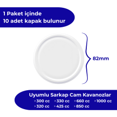 Sarkap 82 mm Kavanoz Kapağı Cam Sağlıktır