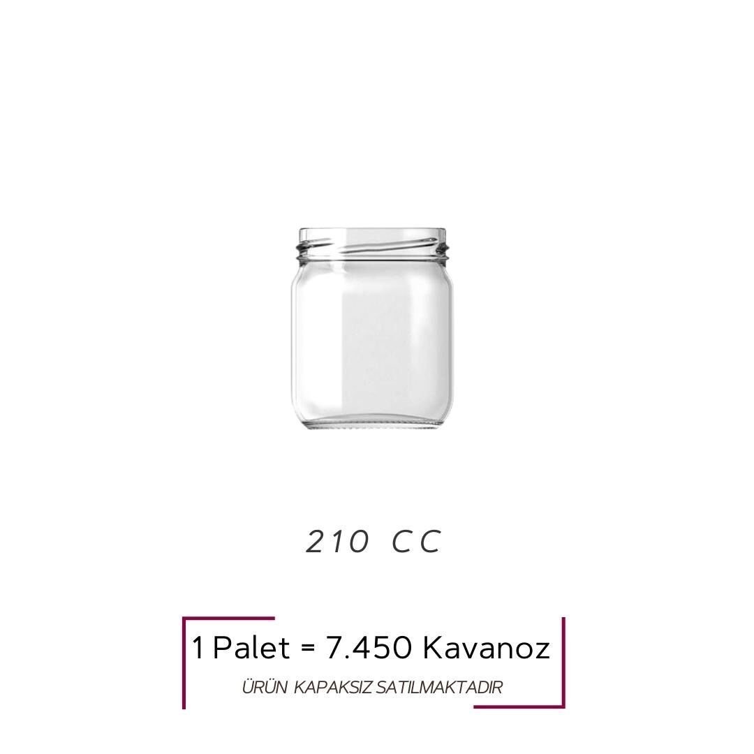 1 Palet 210 ml Kapaksız Cam Kavanoz