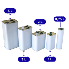Sarkap 1 L (1000 ml) Kapaklı Zeytinyağı Tenekesi Beyaz