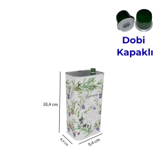 Sarkap 1 L (1000 ml) Kapaklı Zeytinyağı Tenekesi BeyazYeşilZeytin