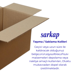 Sarkap BC Dalga Çift Oluk Karton Erzak Kolisi 39x59x30 cm