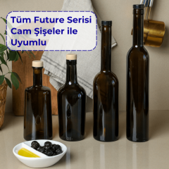 31 mm Mat Siyah Kapşon - Future Seri Cam Şişeler