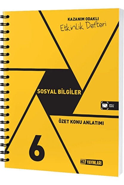 6. Sınıf Sosyal Bilgiler Etkinlik Defteri / Kolektif / Hız Yayınları / 9786057814296