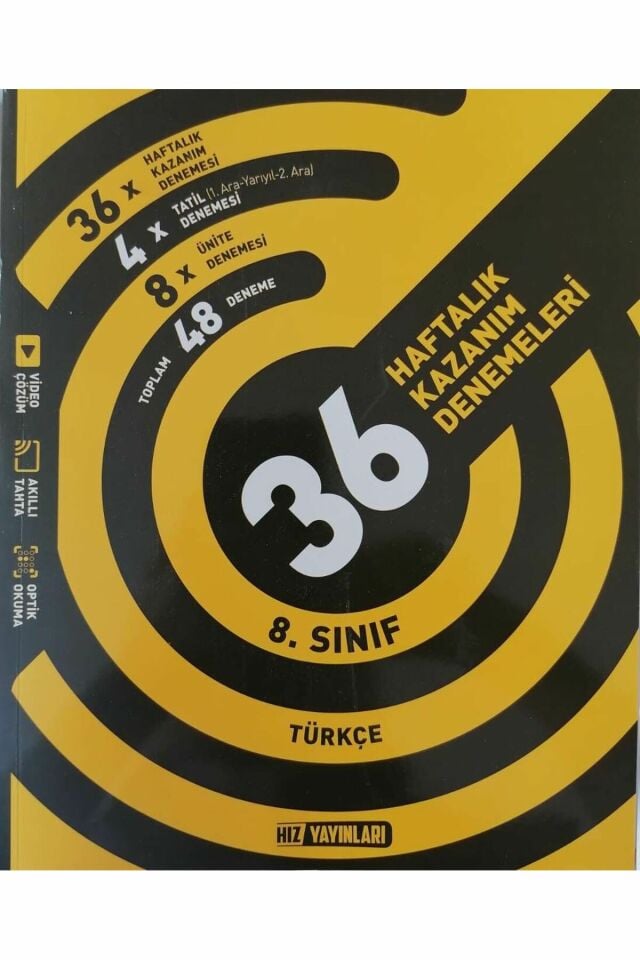 Hız 8.Sınıf LGS 36 Haftalık Türkçe Deneme -hzçnt04