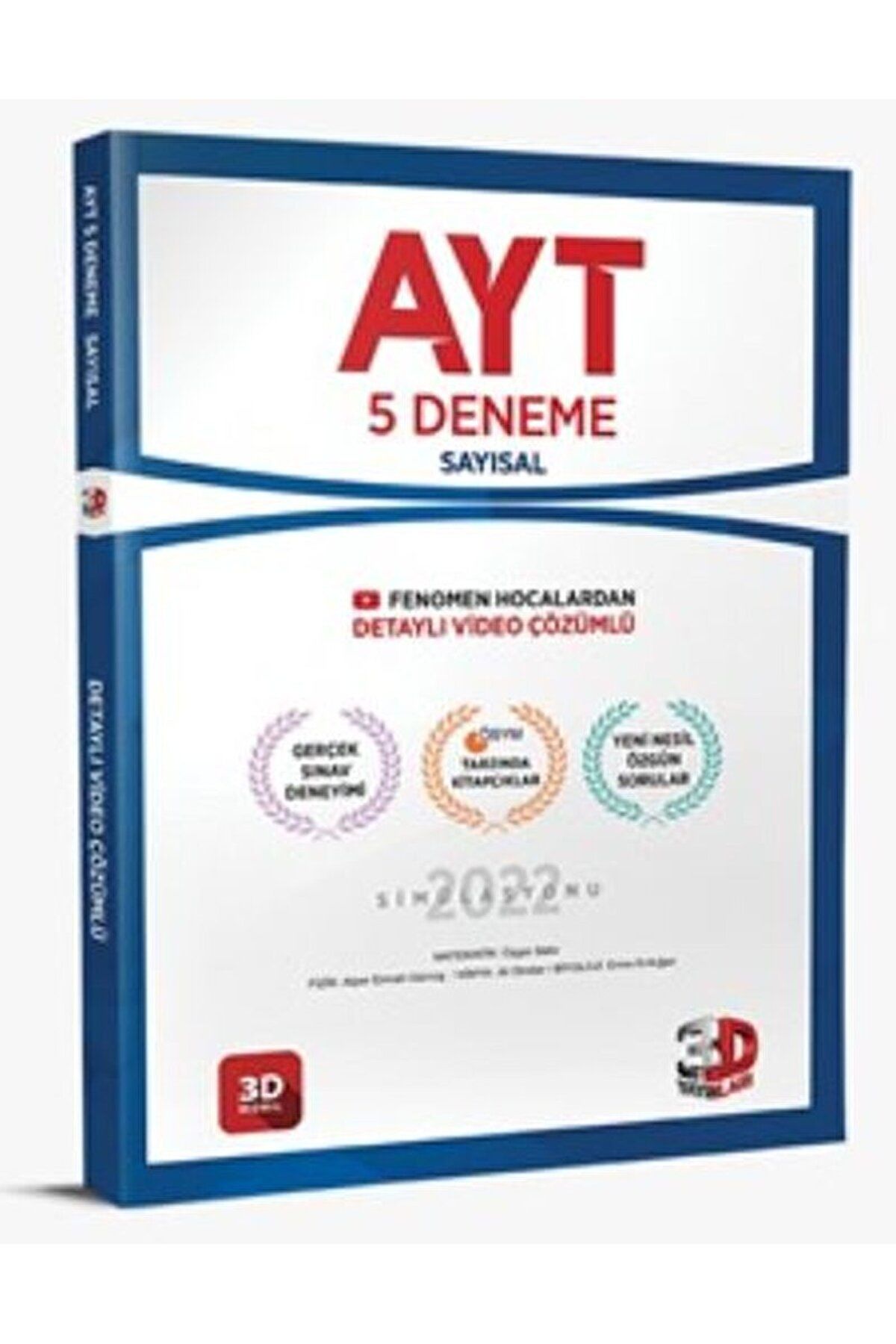 AYT Sayısal 5 Deneme / Kolektif / 3D Yayınları / 9786051944371