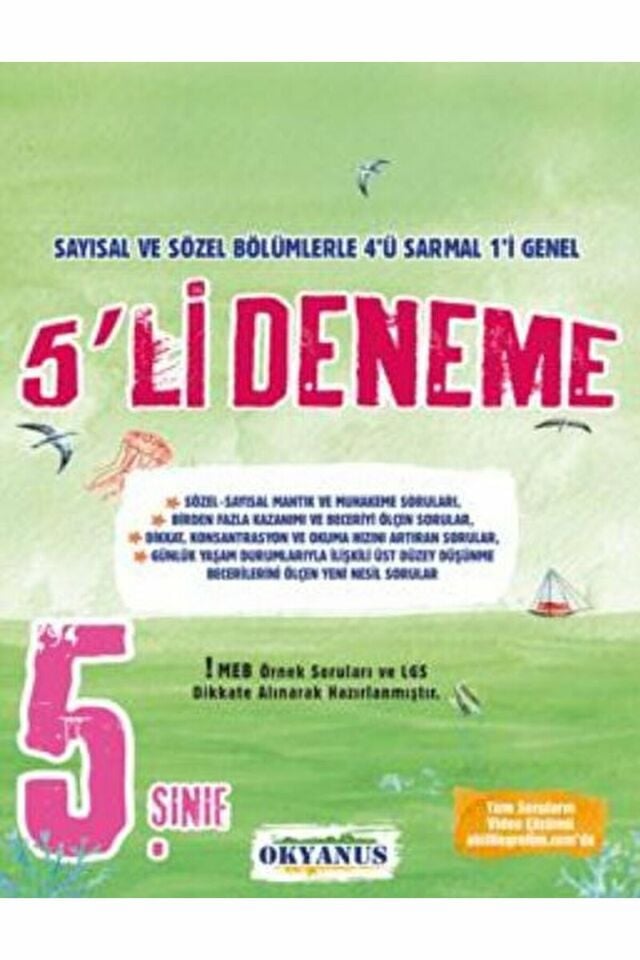 5. Sınıf 5'li Deneme / Kolektif / Okyanus Yayınları / 9786057985743