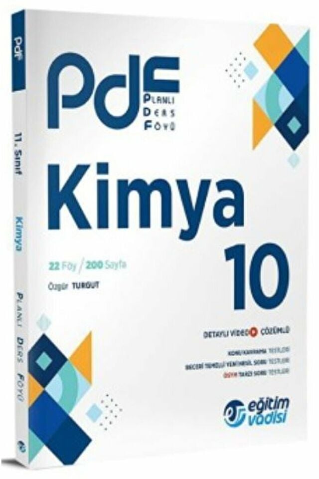 10. Sınıf Kimya PDF Planlı Ders Föyü / Kolektif / Eğitim Vadisi Yayınları / 9786256457218