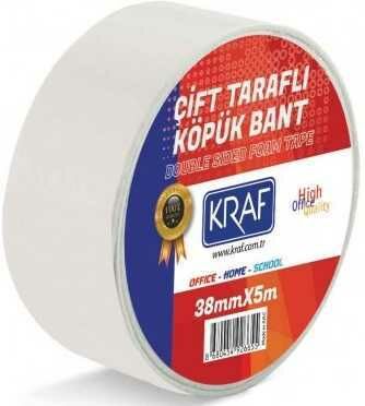 Kraf Çift Taraflı Köpük Bant 38mmx5m 5038G