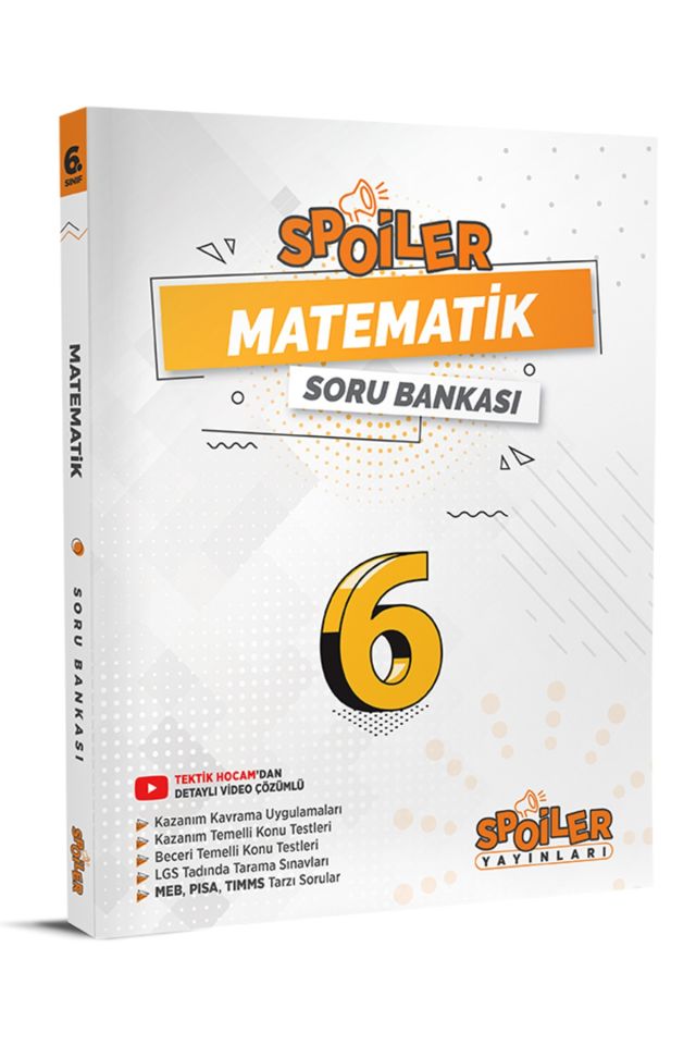 6.sınıf Spoiler Matematık Soru Bankası - Spoiler