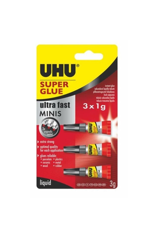 Super Glue 3'lü Mini Japon Yapıştırıcı 1 g X 3 Adet