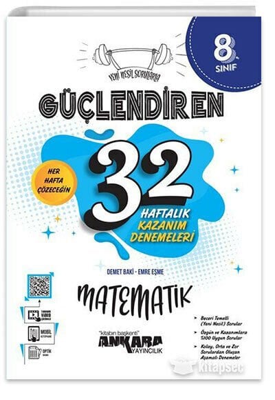 Ankara 8 Sınıf Matematik Güçlendiren 32 Haftalık Kazanım Denemeleri