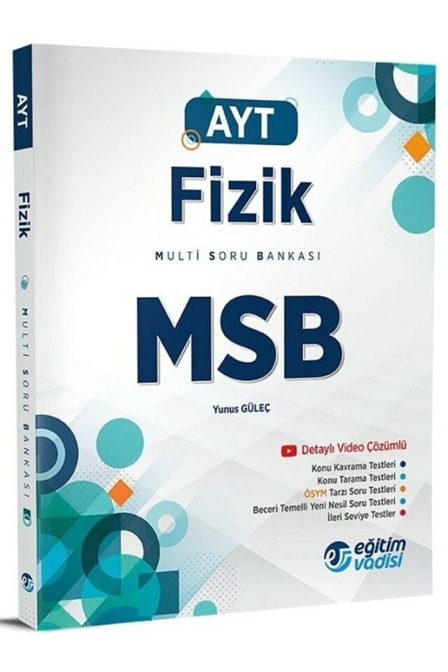 YKS AYT Fizik MSB Multi Soru Bankası Video Çözümlü Eğitim Vadisi Yayınları