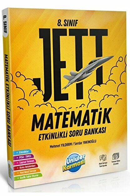 8. Sınıf Jett Matematik Etkinlikli Soru Bankası / Mehmet Yıldırım / Ünlüler Karması / 9786057457363