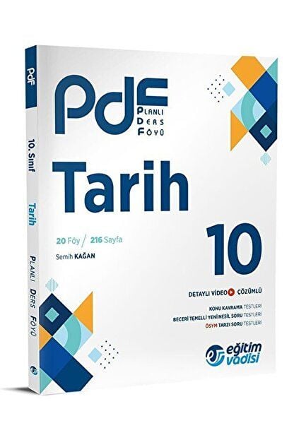 Eğitim Vadisi 10. Sınıf Tarih PDF Planlı Ders Föyü / Eğitim Vadisi Yayınları / 9786256911864