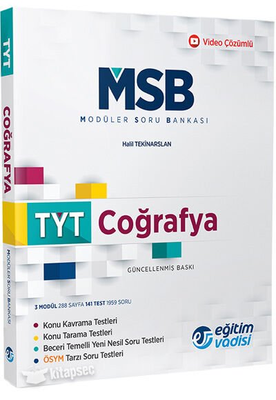 Eğitim Vadisi Tyt Coğrafya Modüler Soru Bankası MSB 2022