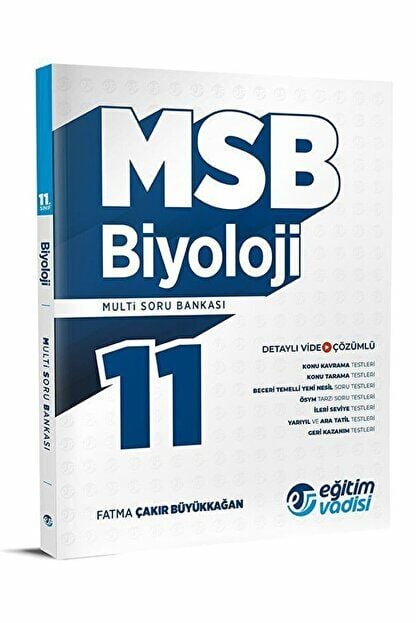 Eğitim Vadisi 11. Sınıf Biyoloji MSB Modüler Soru Bankası / Eğitim Vadisi Yayınları / 9786256911765