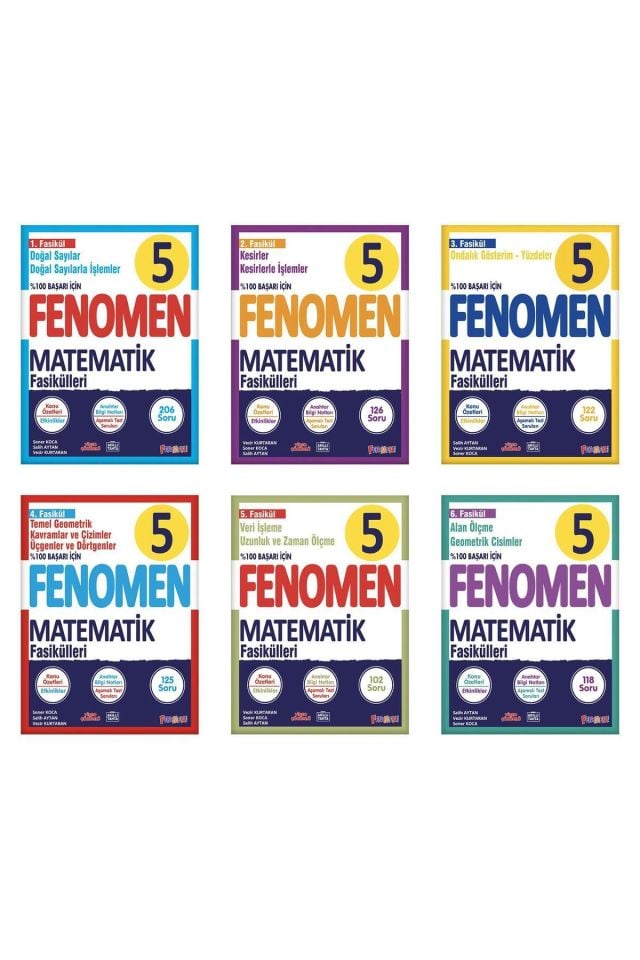 Fenomen Okul 2024 5. Sınıf Matematik Fasikül Seti (1-2-3-4-5-6)