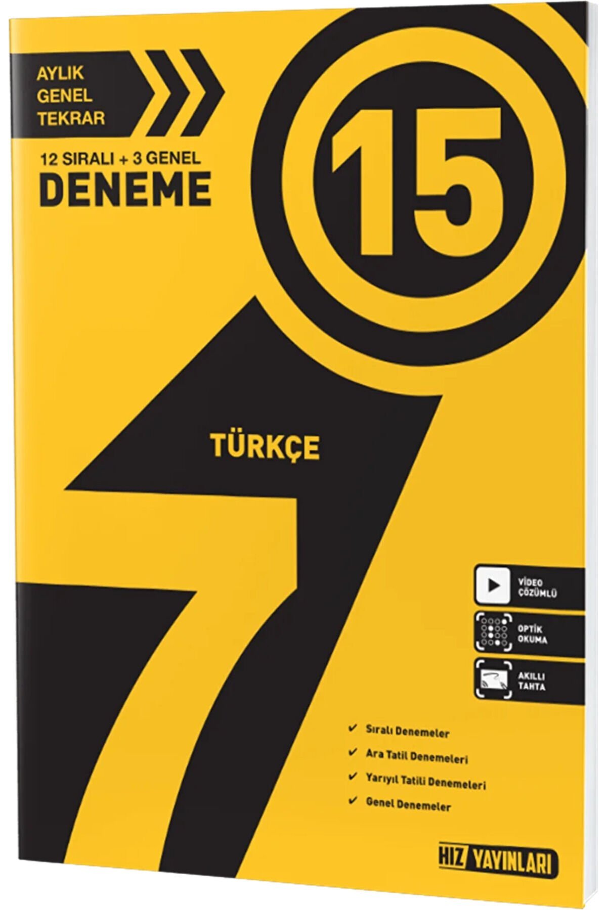 7. Sınıf Türkçe 15 Deneme / Kolektif / Hız Yayınları / 9786257750011