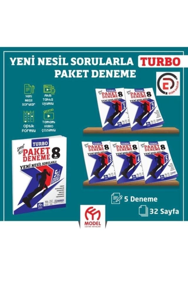 Model Eğitim Yayınları 8,sınıf 5'li Paket Deneme Yeni Ürün