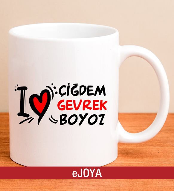 eJOYA I Love İzmir Çiğdem Gevrek Boyoz Kupa Bardak 80098