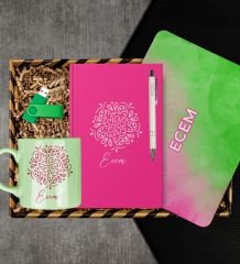 eJOYA Kişiye Özel Defter & Kalem & Kupa & Mouse Pad & USB Bellek Hediye Kutusu 113064