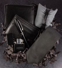eJOYA Kişiye Özel Cüzdan Kartlık Zippo Model Çakmak Metal Roller Kalem Kravat Ve Bileklik Erkek Aksesuar Seti 106793