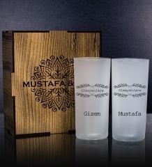 eJOYA Kişiye Özel Kutusunda 2'li Rakı Bardağı Hediye Seti 107174