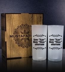 eJOYA Kişiye Özel Kutusunda 2'li Rakı Bardağı Hediye Seti 107216