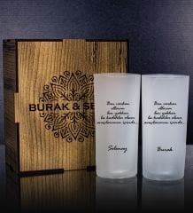 eJOYA Kişiye Özel Kutusunda 2'li Rakı Bardağı Hediye Seti 107235