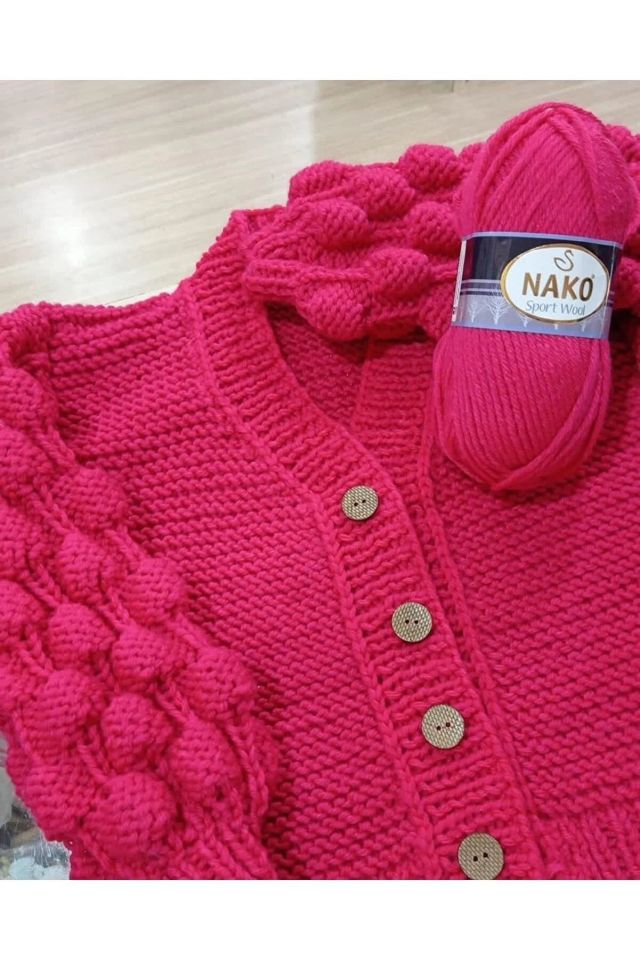 3 Adet Sport Wool Atkı Bere Ceket Yelek Örgü İpi Yünü No: 217 Siyah