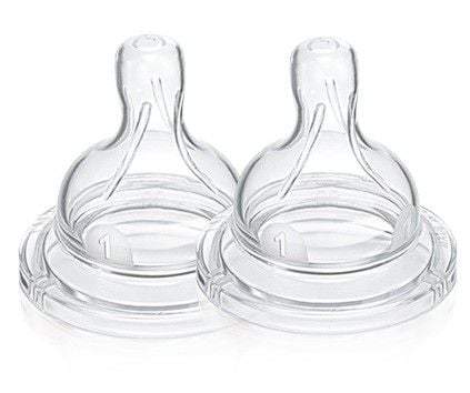Avent Biberon Emziği Silikon ( +0 Ay) No:1 2`Li